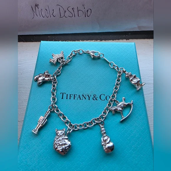 Tiffany & Co. Christmas Toy Multi Charm Bracelet Snowman Toy Solider Horse - Picture 2 of 7